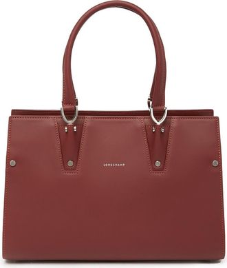 Longchamp Paris Premier Leather Satchel in Red Lacqur at Nordstrom Rack