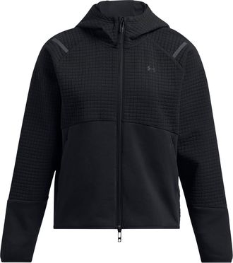 Under Armour Womens Full-Zip Long Sleeve Sweatshirt in Black - Size 10 UK