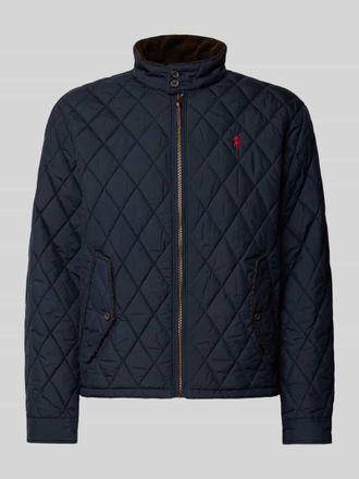 Polo Ralph Lauren Windbreaker mit Steppn&auml;hten und Label-Stitching in Marine, Gr&ouml;&szlig;e XXL