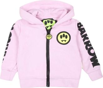 Barrow Kids Sweatshirts, male, Pink, 18 M, Yellow Smile Hoodie