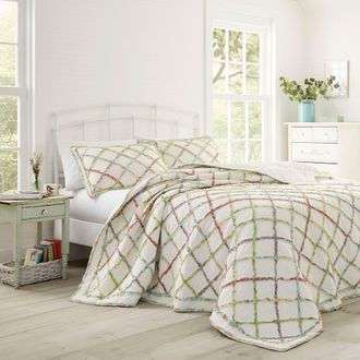 Laura Ashley Ruffle Garden Twin Quilt & Sham Set in Multi at Nordstrom Rack