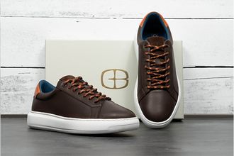 G. Brown Mens The Puff Sneaker In Chocolate Calf