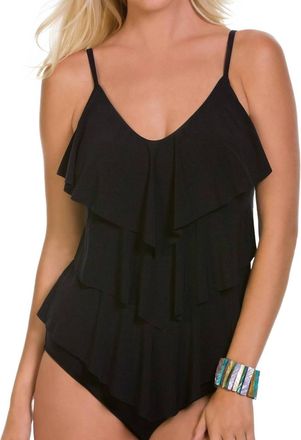 Magic Suit By Miraclesuit Rita Triple Tier Tankini Top In Black