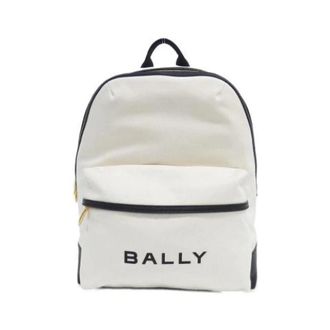 Bally Pre-owned Backpacks, male, White, Size: ONE SIZE Pre-owned Treck Canvas Leather Backpack