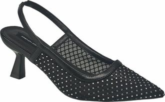 French Connection Elea Mesh And Stone Slingback in Black at Nordstrom, Size 8
