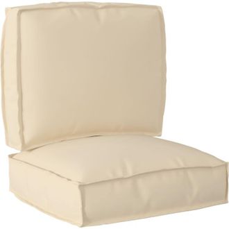 vidaXL Pallet Cushion Set 2 pcs Beige 50 x 50 x 12 cm Oxford fabric vidaXL
