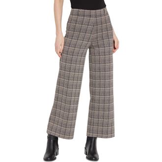 Lyss&eacute; Erin Plaid Wide Leg Ponte Jacquard Pants in Opposites Attract Pl at Nordstrom Rack, Size X-Large