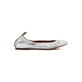 Lanvin Ballerinas, female, Gray, Size: 6 US Metallic Ballet Flats