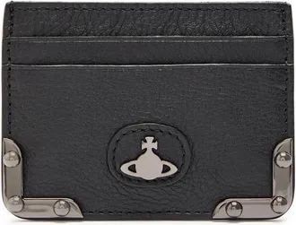 Vivienne Westwood Orb Grained Leather Card Holder - Black - One Size