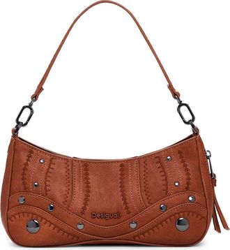 Desigual Small Embroidered Faux Leather Crossbody Bag in Camel at Nordstrom