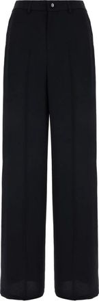 Gucci Silk jacquard trousers - Dames - Wijde Broeken - Blauw - XS - Broeken
