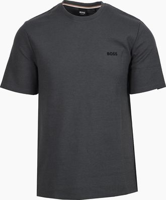 HUGO BOSS Mens Boss Black WAFFLE T-SHIRT OPEN GREEN - Size: 40