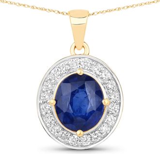 Diana M. Jewels Ceylon Blue Sapphire Oval 8x6.80mm ( Height 5mm ) - 1Pc + White Diamond F/C Round 1.50mm ( SI1-SI2/ GH Color ) - 20Pcs ( J Back ) ( White Pen Rhodium 