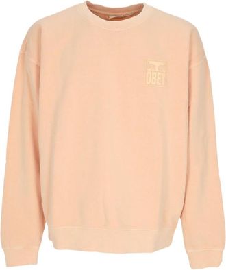 Obey Lichtgewicht Crewneck Sweatshirt Pigment Eyes Icon - Heren - Sweatshirts - Roze - XL - Katoen - Hoodies & sweatvesten