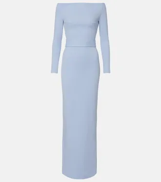 Solace London Sabina off-shoulder gown