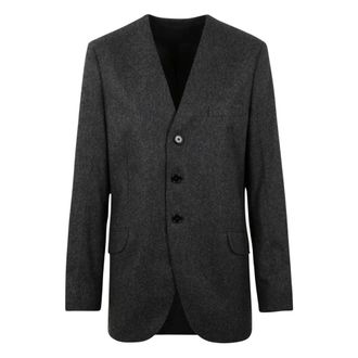 Jil Sander Wool Gabardine Jacket - female - Jil Sander - Blazers - Gray - L - Jackets