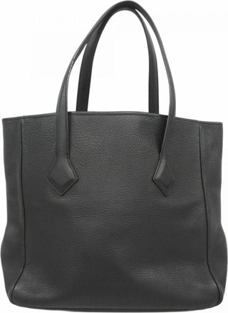Herm&egrave;s Black Taurillon Clemence Leather Tote Bag (Pre-Owned)
