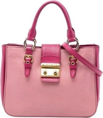 Miu Miu Pre-owned Handbags, female, Pink, Size: ONE SIZE Pre-owned Satchel