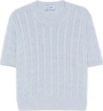 Prada Cable-Knit T-Shirt - Womens - Cashmere