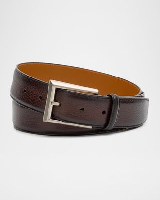 Magnanni Men & apos;s Rocas Pebbled Leather Belt