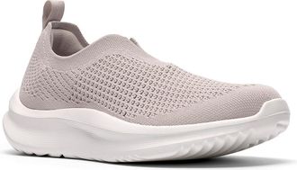 Clarks Solevana Knit Womens Shoes Pale Grey Textile : 7.5 B - Medium