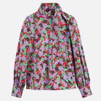 La Redoute Collections Lavali&egrave;re hemd met lange mouwen en bloemenprint