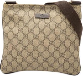 Gucci Pre-owned Vintage Crossbody Bag - unisex - Vintage Schoudertas - Beige - ONE Size - Leer - Vintage