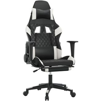 vidaXL Furniture Limited - Silla Gaming Masaje Y Reposapi&eacute;s Cuero