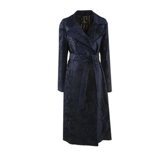 Etro Belted Coats, female, Blue, S, Trench Coats