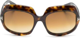 Tom Ford Eyewear TF1155 rectangle-frame sunglasses - women - Acetate - 60 - Brown