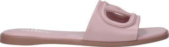 Valentino Garavani Slippers en klompen damess Leer roze/rozenwater