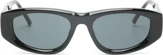 The Attico Black Oval Sunglasses