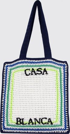 Casablanca Borsa tote in cotone alluncinetto con logo Casablanca