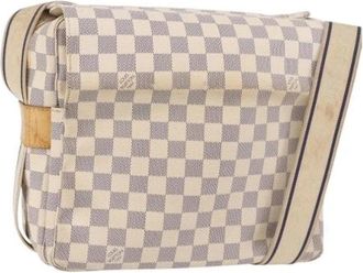 Louis Vuitton Pre-owned Naviglio Shoulder Bag - Dames - Vintage Schoudertas - Wit - ONE Size - Leer - Vintage