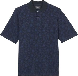 Marc O'Polo floral-print polo shirt - men - Elastane/Cotton - S - Blue