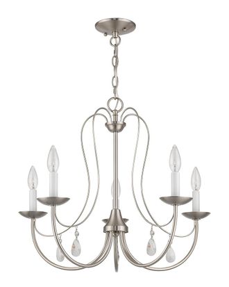 Livex Lighting Livex Mirabella 5-Light Brushed Nickel Chandelier