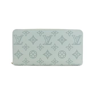 Louis Vuitton Light Blue Green Leather Long Wallet (Bi-Fold) (Pre-Owned)