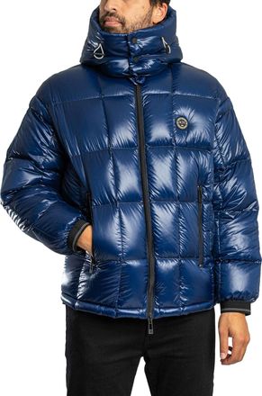 A|X Armani Exchange Badge Puffer Jacket, Blauw