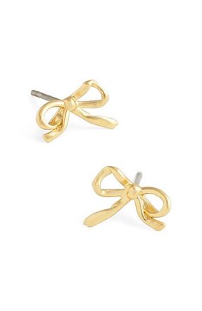 Madewell Baby Bow Stud Earrings in Vintage Gold at Nordstrom