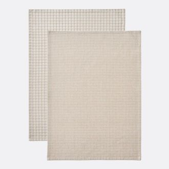La Redoute Interieurs Set van 2 geruite theedoeken in katoen