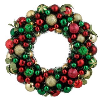 MiCa Decorations Corona decorativa verde h8.5xb47xl47cm