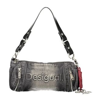Desigual Bolso Zarauz Denim con Logo Medio - Bags - Mujer - Negro - ONE SIZE