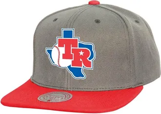 Mitchell & Ness Mens Mitchell & Ness Gray Texas Rangers Cooperstown Collection Basic Flip Snapback Hat at Nordstrom