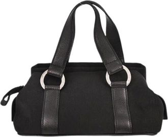 Bulgari Pre-owned Handbags, female, Black, Size: ONE SIZE Pre-owned Vintage Canvas Handbag