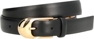 Khaite Dome 25mm Leather Belt - female - Khaite - Belts - Black - 80 CM - Accessories