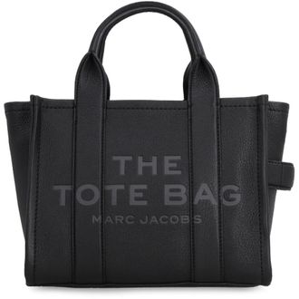 Marc Jacobs Shopping Bags, female, Black, ONE SIZE, Grainy Leather Tote Bag with Strap