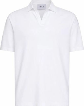 D4.0 Katoenen Poloshirt - Heren - Polos - Wit - M - Katoen - Tops