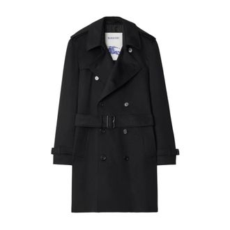 Burberry Heren, Mantels, Zwart, Maat: XL Katoen