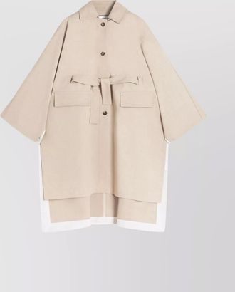Lanvin cape style cotton coat