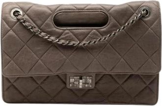 Chanel Pre-owned Vintage Flap Shoulder Bag - Dames - Vintage Schoudertas - Bruin - ONE Size - Leer - Vintage